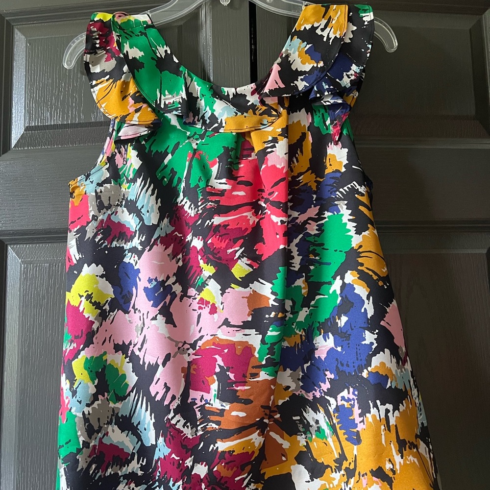 J. Crew Multicolor Abstract Top